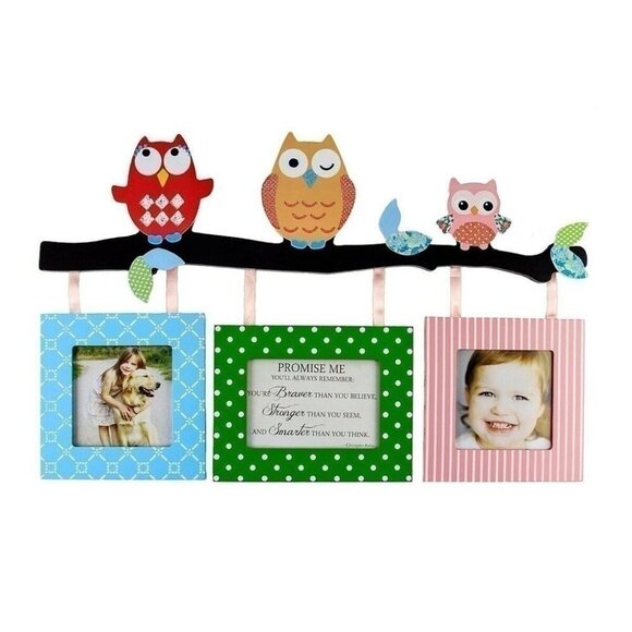 2 x Life  is a Hoot Hanging Photo Frame with Poem NIB - Picture 2 of 3